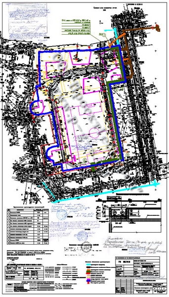 Разработка проекта и согласование сводного плана наружных инженерных сетей для многофункционального жилого комплекса с подземной автостоянкой